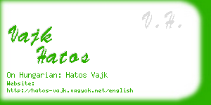 vajk hatos business card